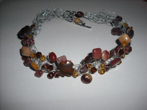 Crocheted Wire and Beads, full view