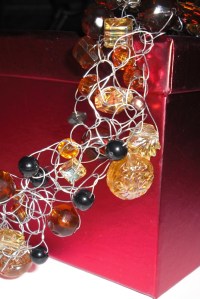 Crocheted Wire and Beads close up